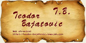 Teodor Bajatović vizit kartica